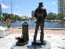 As part of the casting process, the bronze for the Lone Sailor was mixed with artifacts from eight U.S. Navy ships provided by the curator for the Navy in the Naval Historical Center at the Washington Navy Yard.